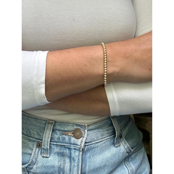 Beaded Charm Blue Stack Bracelet Women Vintage Flower Handmade Romantic Jewelry - Picture 5 of 6